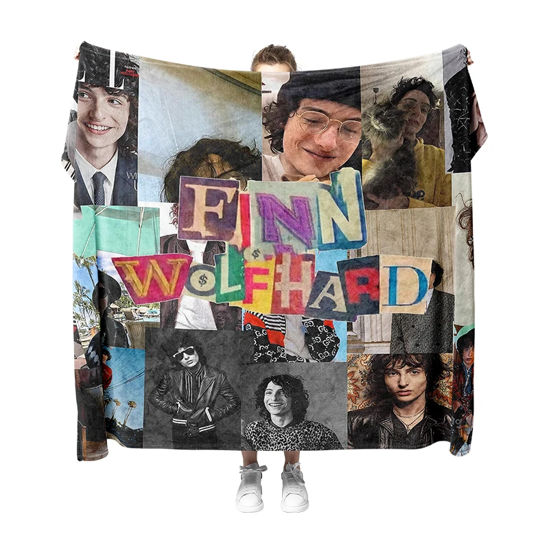 

Aertemisi Finn Wolfhard Photo Collage Pet Blanket for Small Medium Large Dog Cat Puppy Kitten Couch Sofa Bed