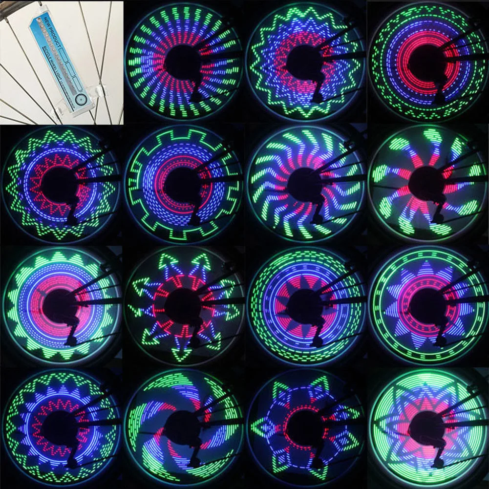 

2pcs 32LED Bicycle Spoke Lights Mountain Road Riding Cycling Spoke Flash Lamp High-visibility RGB Tyre Strip Reflector Lamp