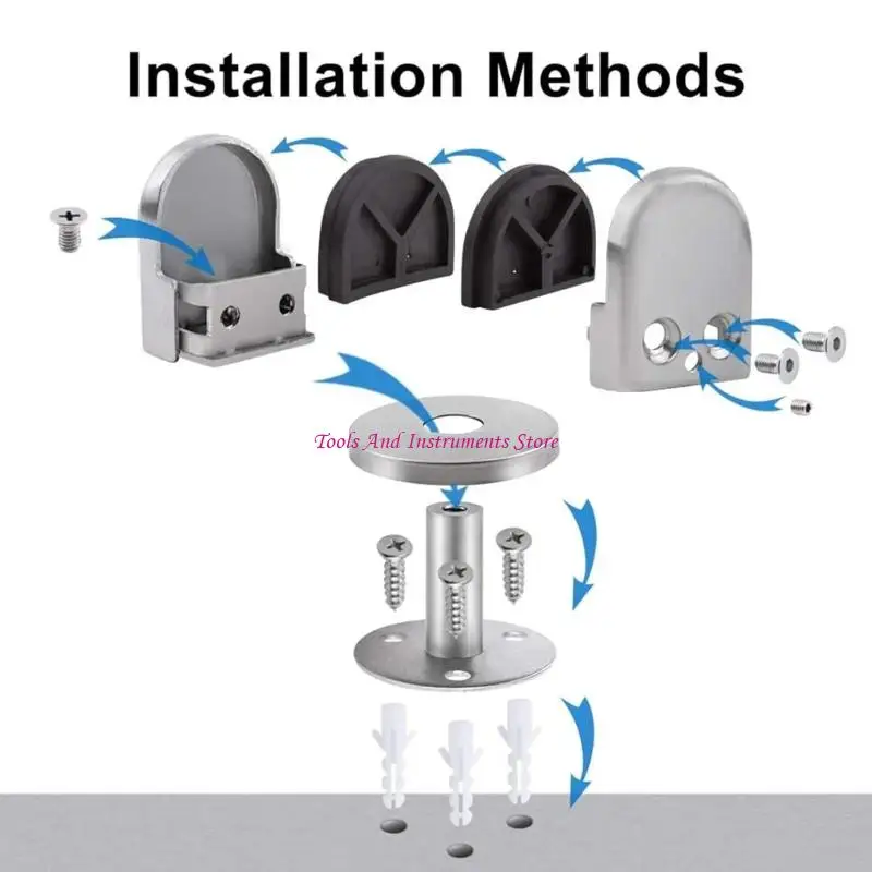 Farpioni vetro a prova ruggine da 2 pacchi Hardware montaggio in acciaio inossidabile Utilizzare C7AC