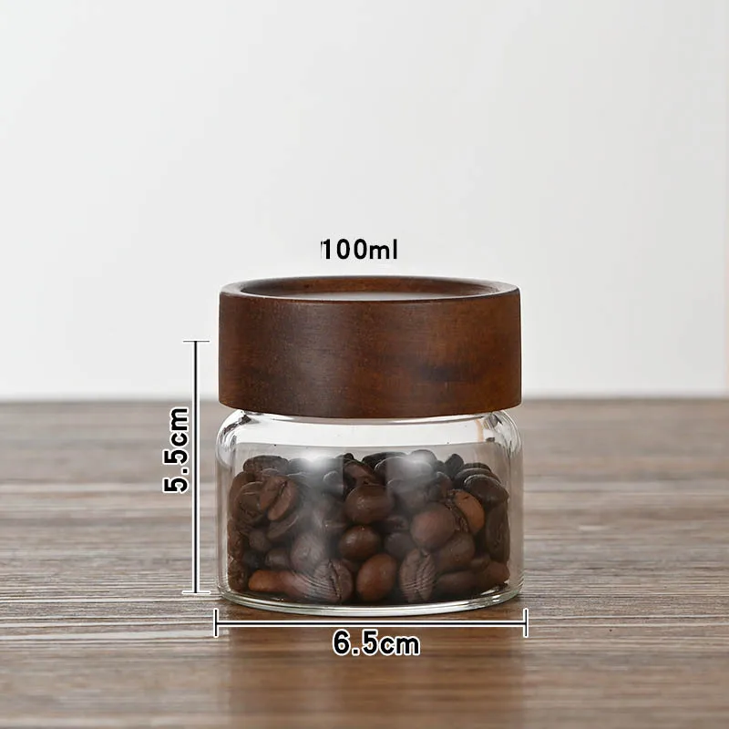 Mars-Bocaux à Épices en Verre Borosilicate, Stockage Précieux, Bois d'Acacia, Divers, Scellés, Pots 
