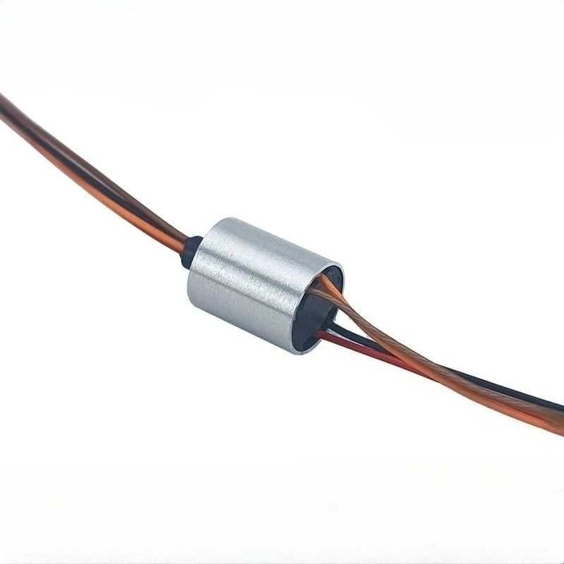 48V Low-power Conductive Slip Ring Dia 6/6.5/7.9/8.5mm Aluminum Alloy Outer Shell Mini No-Flange Rotation Collector Ring