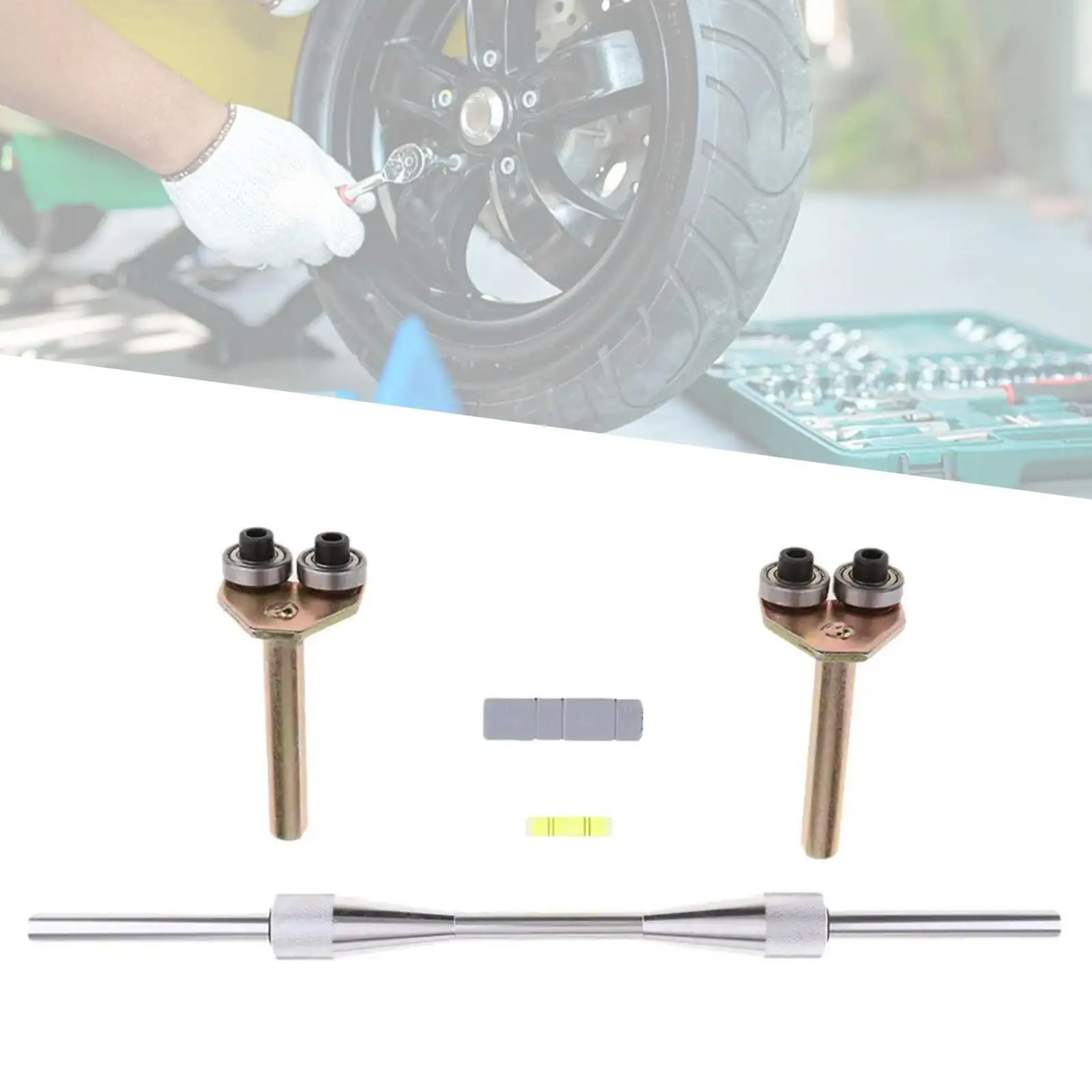 

Motorcycle Wheel Balancer Bike Wheel Repair Truing Stand, Motorbike Tire Balancing Tool for Home, Repair Shop