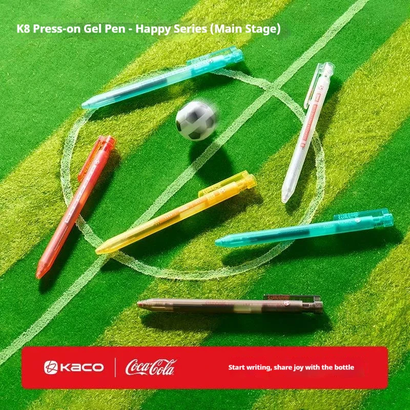 KACO Coca-Cola Athletic Club Gel Pens Set 0.5mm K8 Smooth Writing 800m Large Capacity Test Study Supplies for Student Los Leones