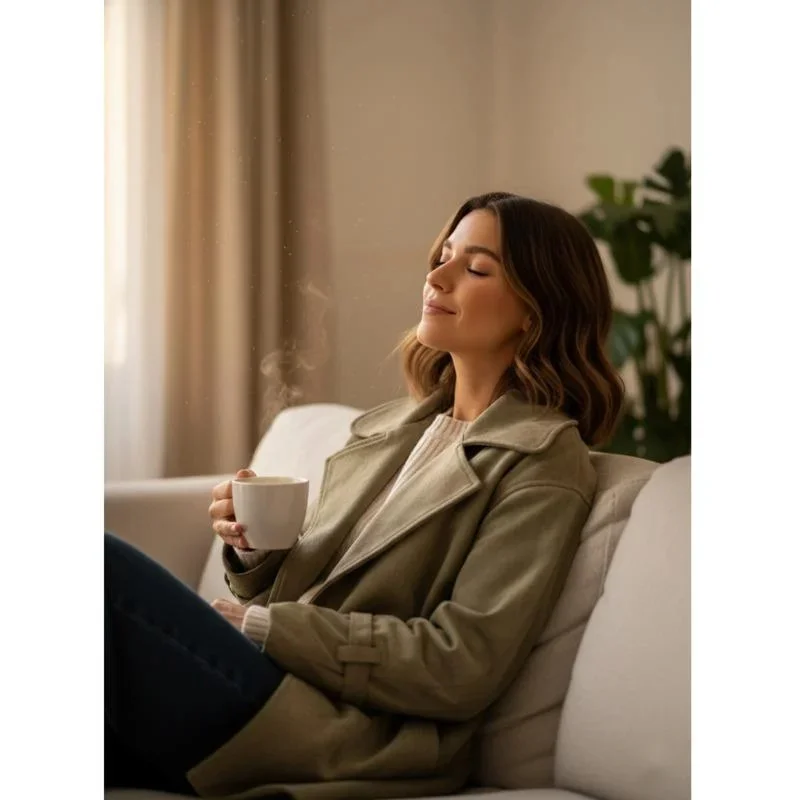 Veste en daim rétro pour femmes, Trench-Coat court avec ceinture à la taille avec col à revers, élégant, mode automne hiver, vêtements d'extérieur pour tenue décontracté