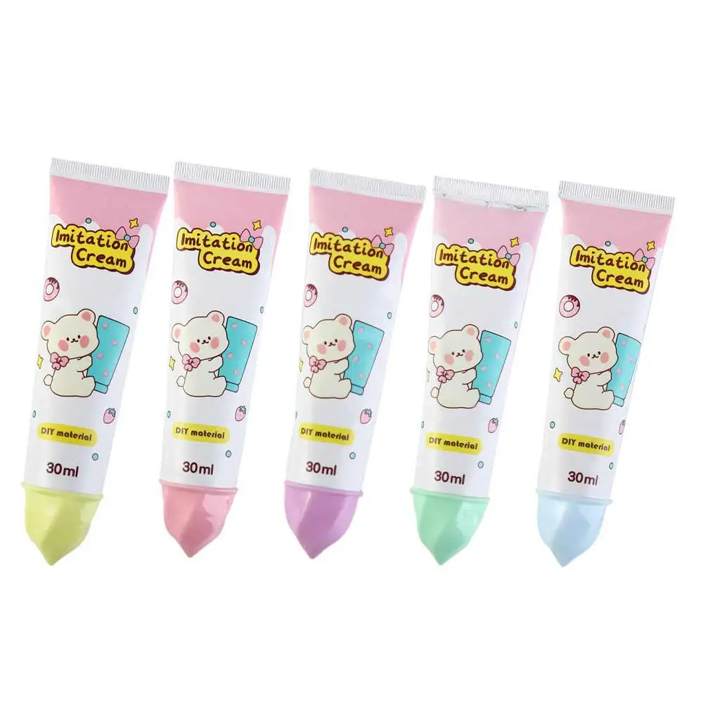 Colla per simulazione Set di colla per crema simulata Colla per carta Goo Kit fai da te Colla per argilla montata finta Gel di simulazione per crema in resina fatta a mano