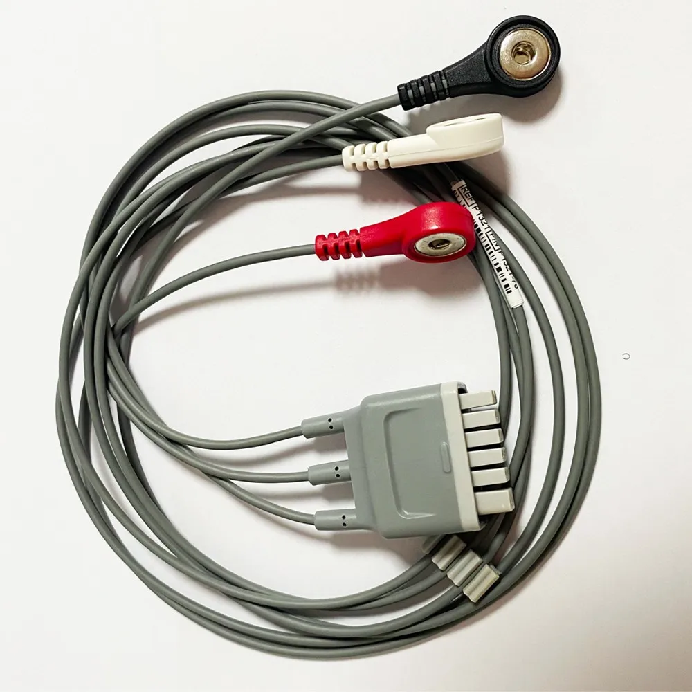 Совместим с телеметрическим кабелем пациента Ambulatory ECG Mindray, 5-выводной/3-выводной для мониторов TD60/TM60/80 Совместим с телеметрическим кабелем пациента Ambulatory ECG Mindray, 5-выводной/3-выводной для мониторов TD60/TM60/80