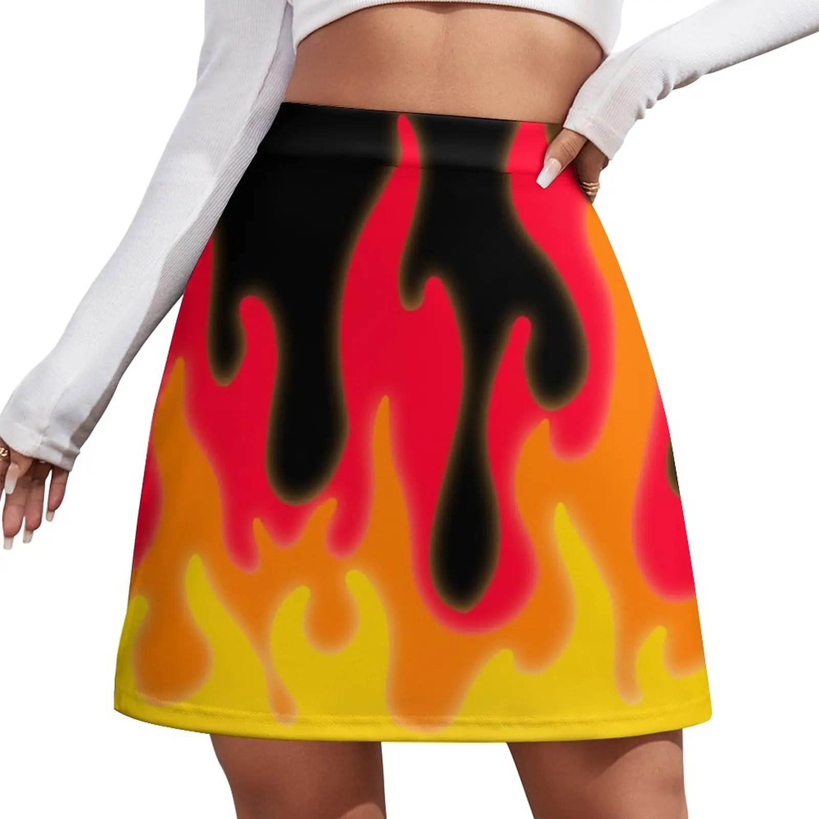 

Flames in Red, Orange, and Yellow! Mini Skirt night club women skirt skirt elegant party dresses for women 2023 Sexy mini skirt