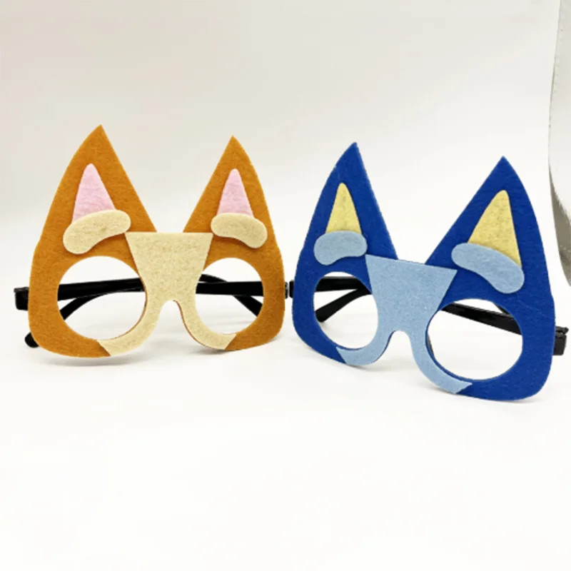 แว่นตาแฟนซีสำหรับเด็ก ลายการ์ตูนฮาโลวีน อนิเมะ สุนัข ทำจากผ้าสักหลาด สำหรับงานปาร์ตี้ ถ่ายรูป ตกแต่ง อุปกรณ์ประกอบฉาก