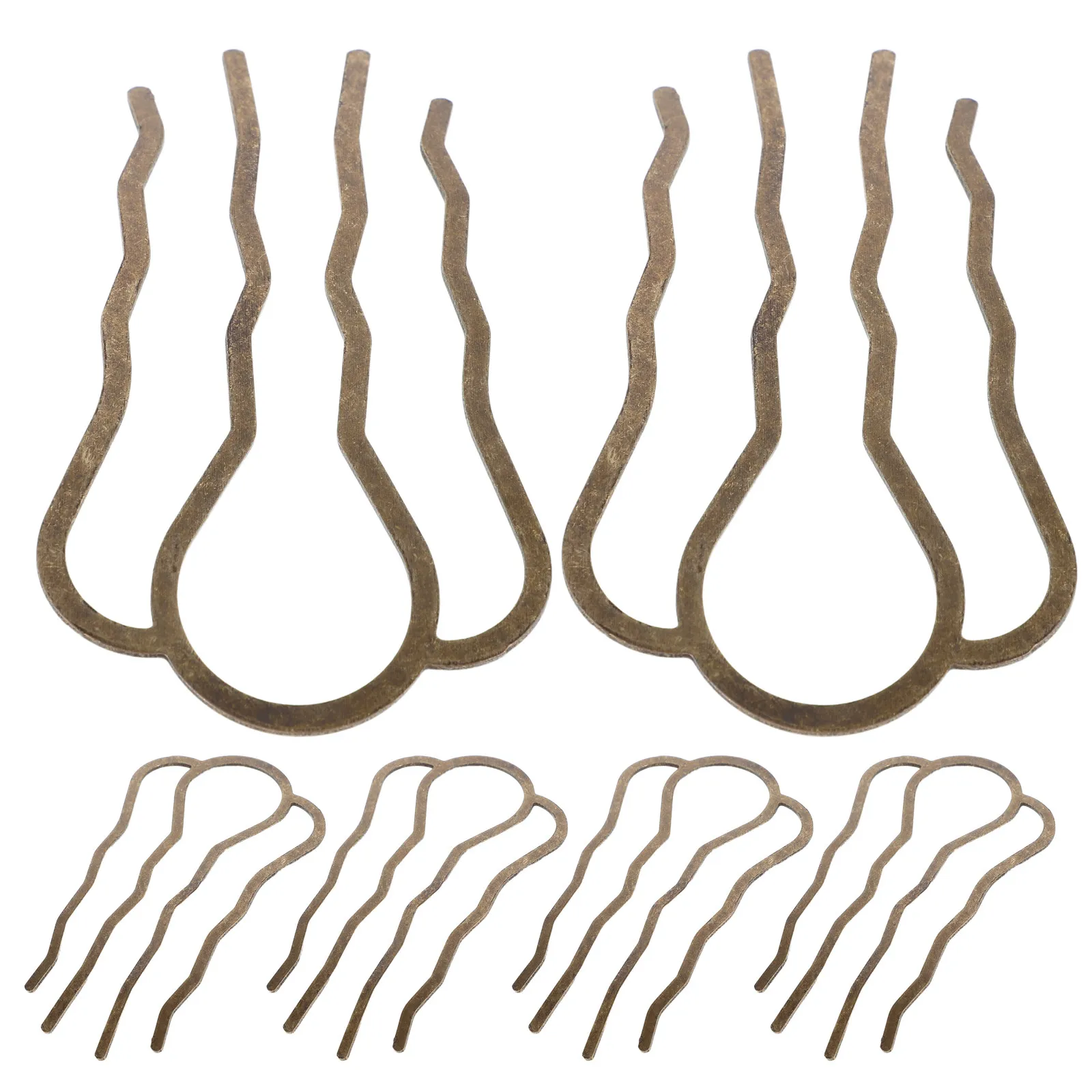 

6Pcs Metal U-Shaped Hairpins Bronze Finish Secure Hold Chignon Pins for Updo Bun Styling Vintage French Hair Fork Chinese Hair