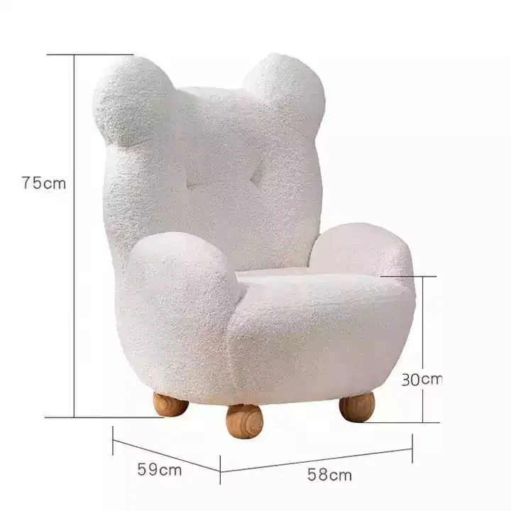 Creatief Ontwerp Van De Woonkamer Van Kinderen Lam Fleece Casual Single Sofa