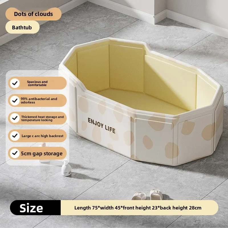 2025 New Foldable Baby Bathtub for Home, Food-grade Plastic, Space-saving,Non-slip,Safe for Newborns to Kids,Essential Baby Item
