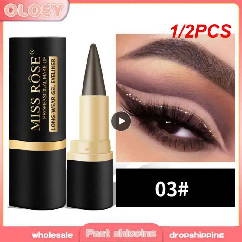 1/2PCS Waterproof Thick Long-lasting Eyeliner Makeup Tools Black Liquid Easy To Apply Beauty Cosmetics Precise Eye