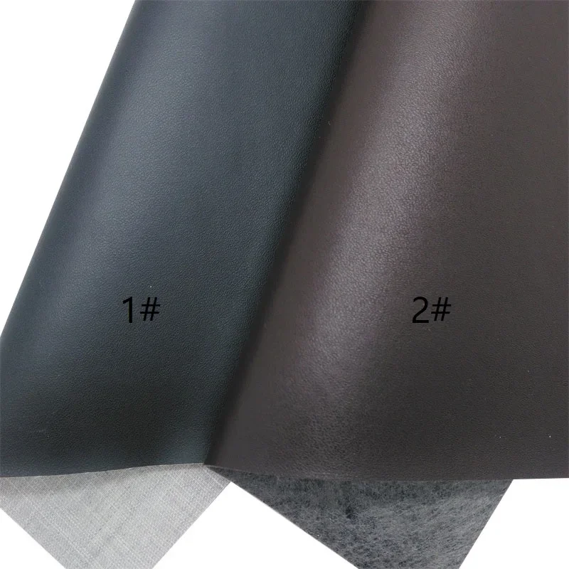 0.6MM Thin Nappa Faux Leather Fabric sheets Woven Backing Smooth Synthetic Leather  for Buttons Bows DIY Craft 8.2\