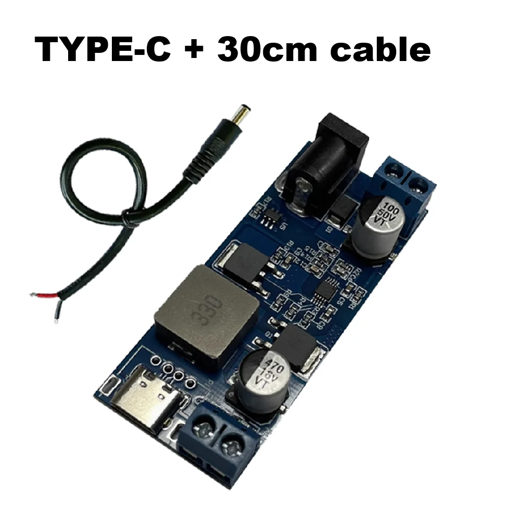 DC-DC Step-Down Power Converter 9V-36V Input To 5V 5A 25W Output With USB-A And USB-C Dual Ports For Reliable Voltage Regulation