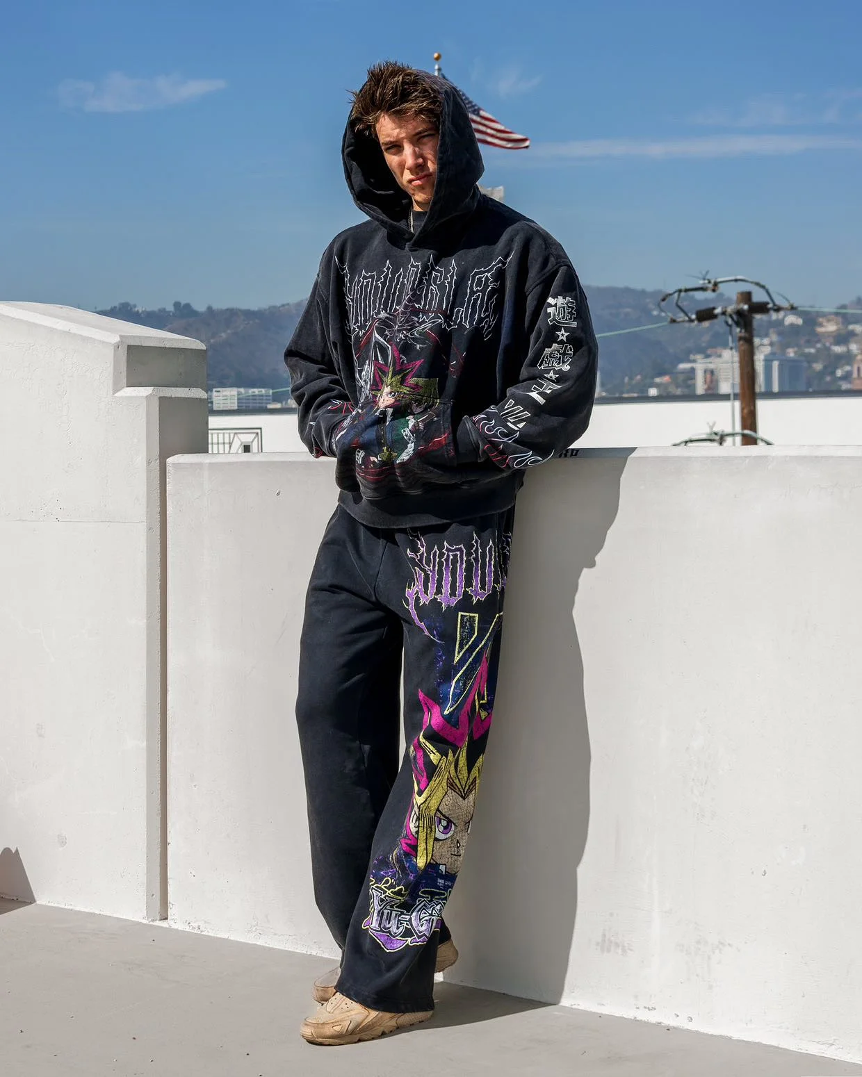 

Yu-Gi-Oh Shirts Pants Two Piece Set Hoodie Tracksuit Men Trouser Wide Leg Harajuku Streetwear Casual Sweatpants Joggers Y2k Tops
