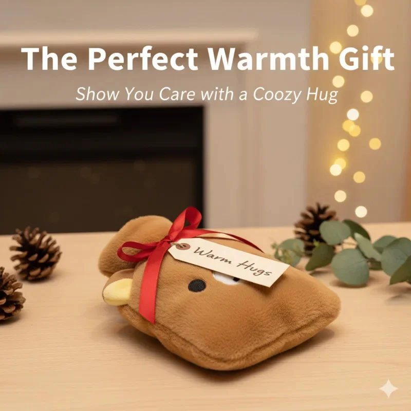 

Cute Rilakkuma Design Plush Hot Water Bottle Warm Hand Pouch Soft Anti Scald Cover Perfect For Winter Home Office Gift Occasions