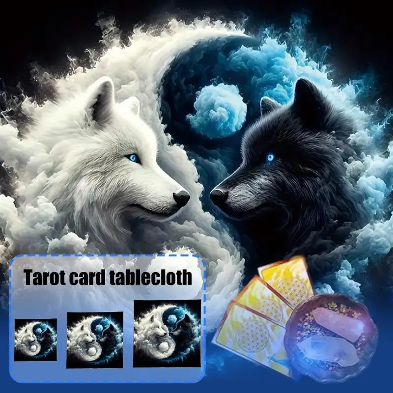 652F التنين/الذئب نمط التارو بطاقة مفرش المائدة مذابح القماش مذابح القماش العرافات مفارش طاولة مفرش طاولة نسيج سهلة الاستخدام #1