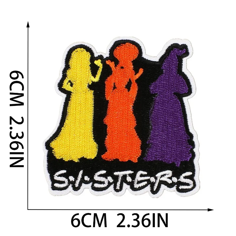 ماجيك كتاب قبعة الساحرة هالوين مخيف القط التطريز خياطة/الحديد على بقع DIY بها بنفسك الملابس قبعة معاطف الجينز تي شيرت الأحذية حقيبة الجوارب