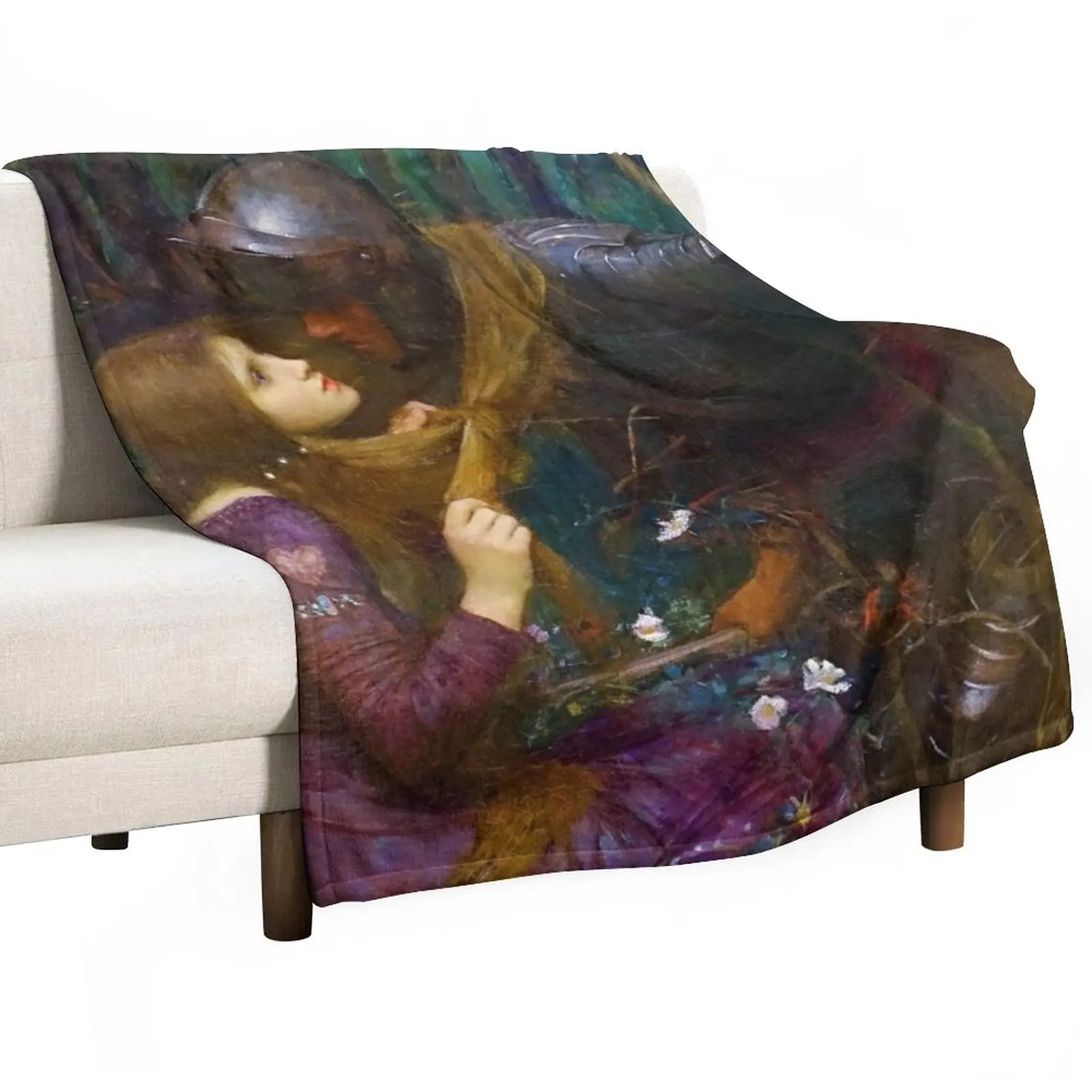 

La Belle Dame Sans Merci - John William Waterhouse Throw Blanket Quilt Blanket Blanket Sofa