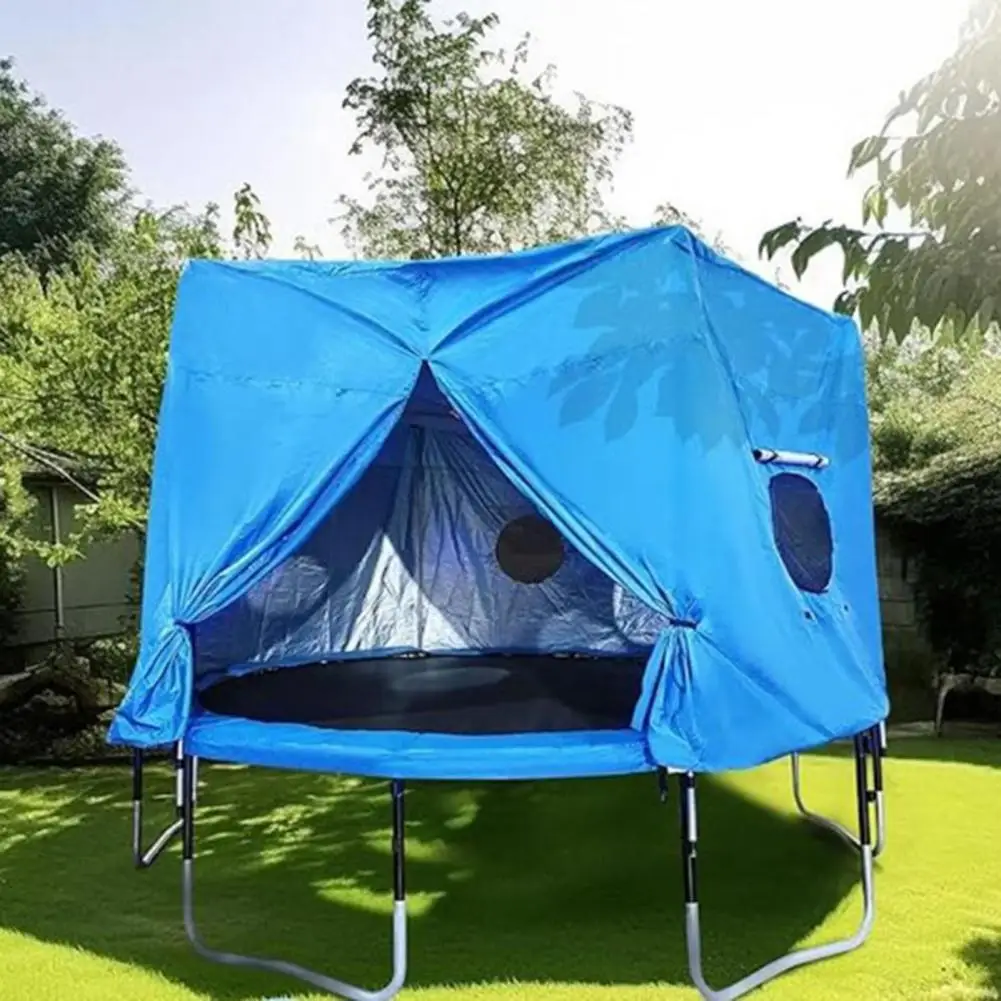 6/8/10FT 183-306cm Trampoline Tent Cover UV Resistant Waterproof Oxford Cloth Universal 6 Straight Poles Trampoline Sunshade