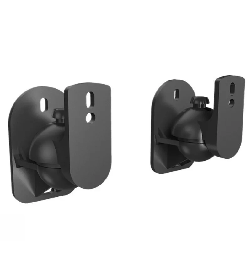 1Pair Black Wall Mounted Small Speaker Bracket Surround Sound Speaker Stand Wall Hanging Speaker Holder Pair