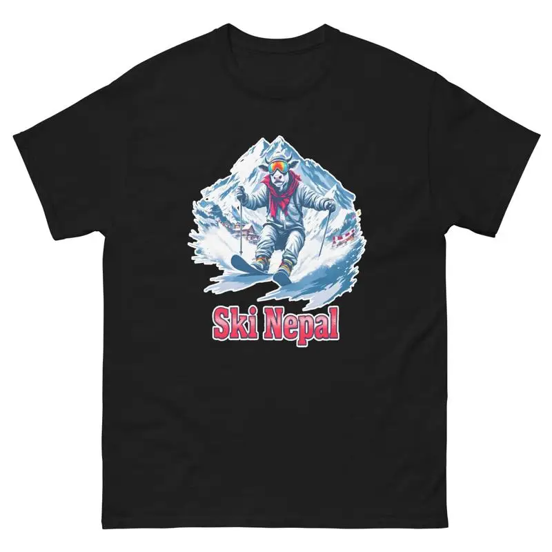 

Лыжная Непалская корова, милая лыжная футболка с животными