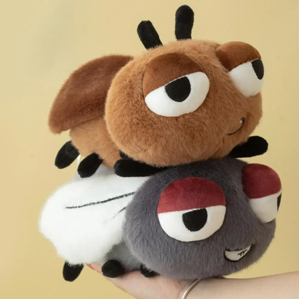 Cute Funny Housefly Plush Toy Kawaii Insect Stuffed Animal Doll Soft Bug Plushie Pillow Novelty Prank Birthday Gift