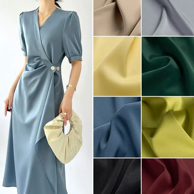 Thin Stretch Matte Satin Fabric Ice Sensitive Satin Dress Camisole Shirt Pajamas Qipao Clothing Design Fabric