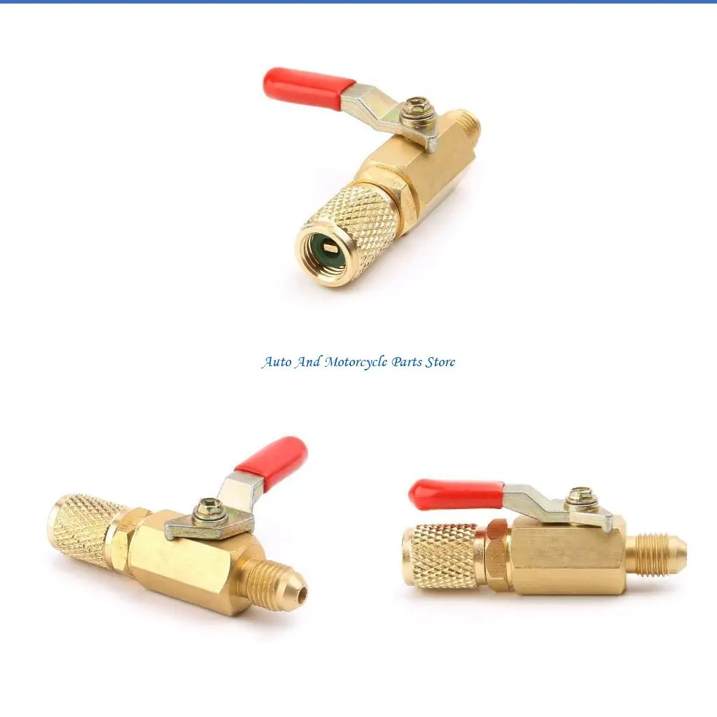 

P9FD 1/4 "SAE прямой шаровой кран для зарядки переменного тока, HVAC, подходит для холодильного оборудования R134A