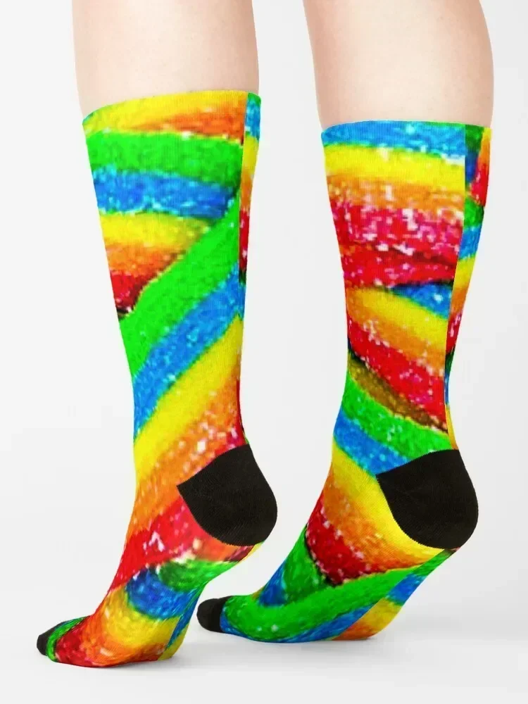 Rainbow Candy Socks Thermal man winter funny gifts custom sports sheer Women Socks Men's