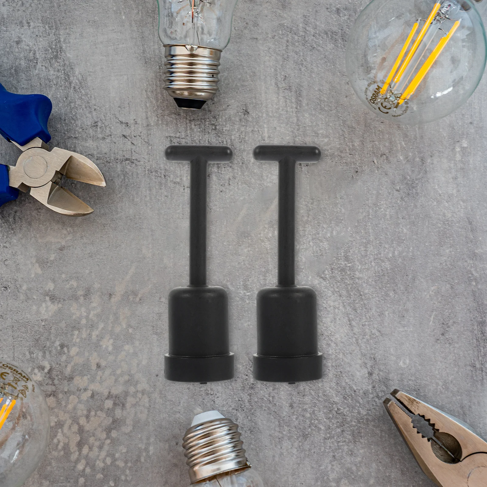 6Pcs Inner Hex Socket Ring Tool T-Shaped Design Easy Removal Light Socket Shade Ring Tool Lamp Replacement Electrician Tools