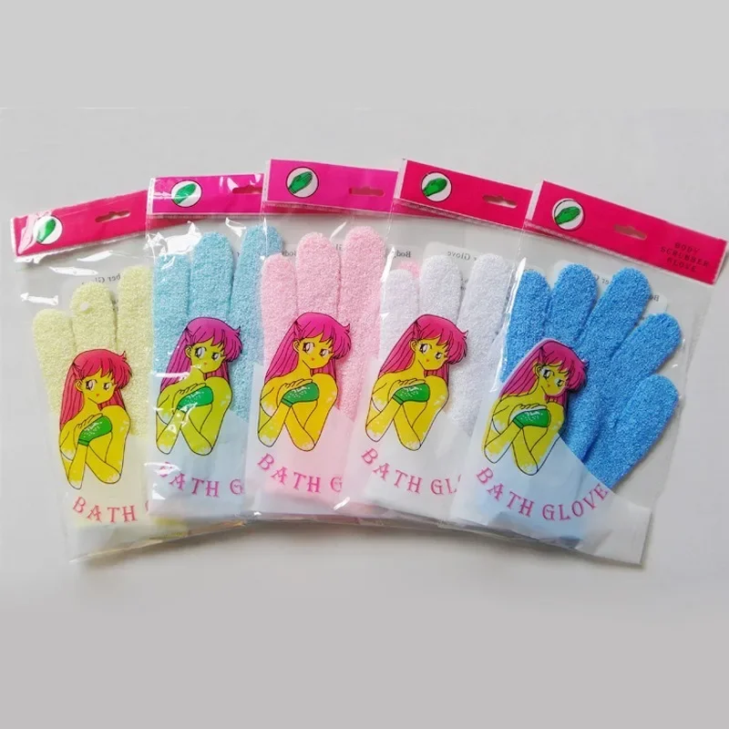 Fünf Finger Bad Handschuhe Haushalt Dusche Handtuch Peeling Körper Waschen Kinder Hause Versorgung Elastische Wischen Zurück Baden Reinigung Handschuhe