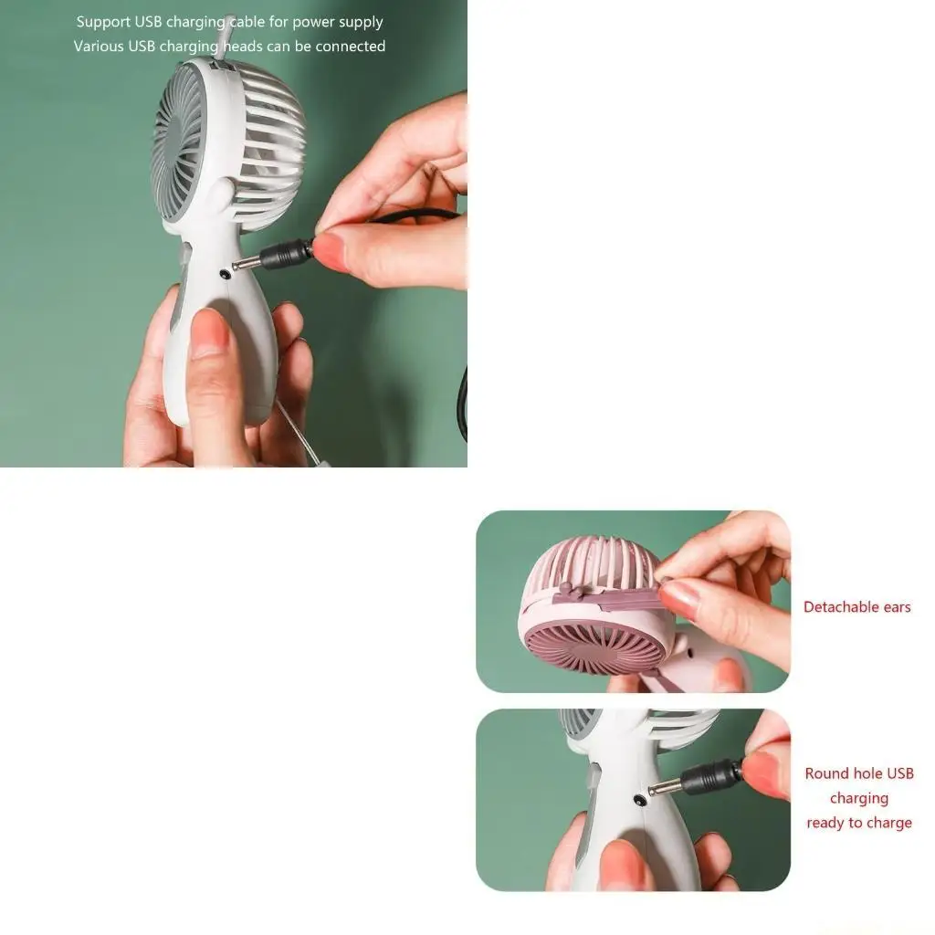 

D0AB мультфильм для кошек ручной вентилятор портативный USB настольный вентилятор уличный небольшой охлаждающий вентилятор