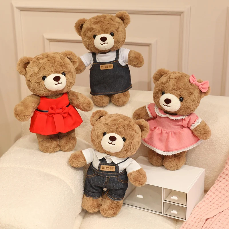 30cm  Cute Teddy Bear 9 StylesPlush Toys Delicate Dressed Up Cartoon Little Bear Doll Warm Cozy Children Appease Bear Toys