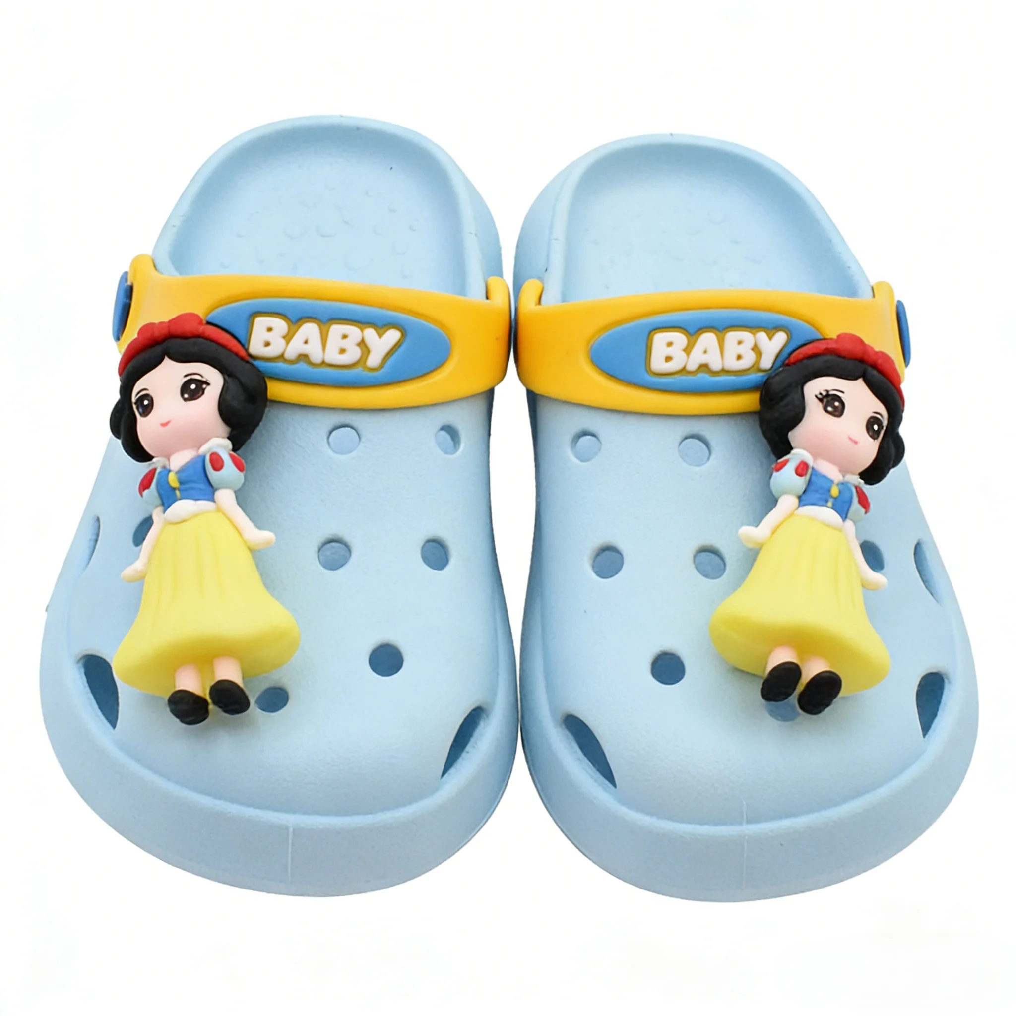 

Детские тапочки Disney, модная летняя обувь из ЭВА для детей, противоскользящие домашние тапочки с толстой подошвой, синие, розовые, размер 20-33