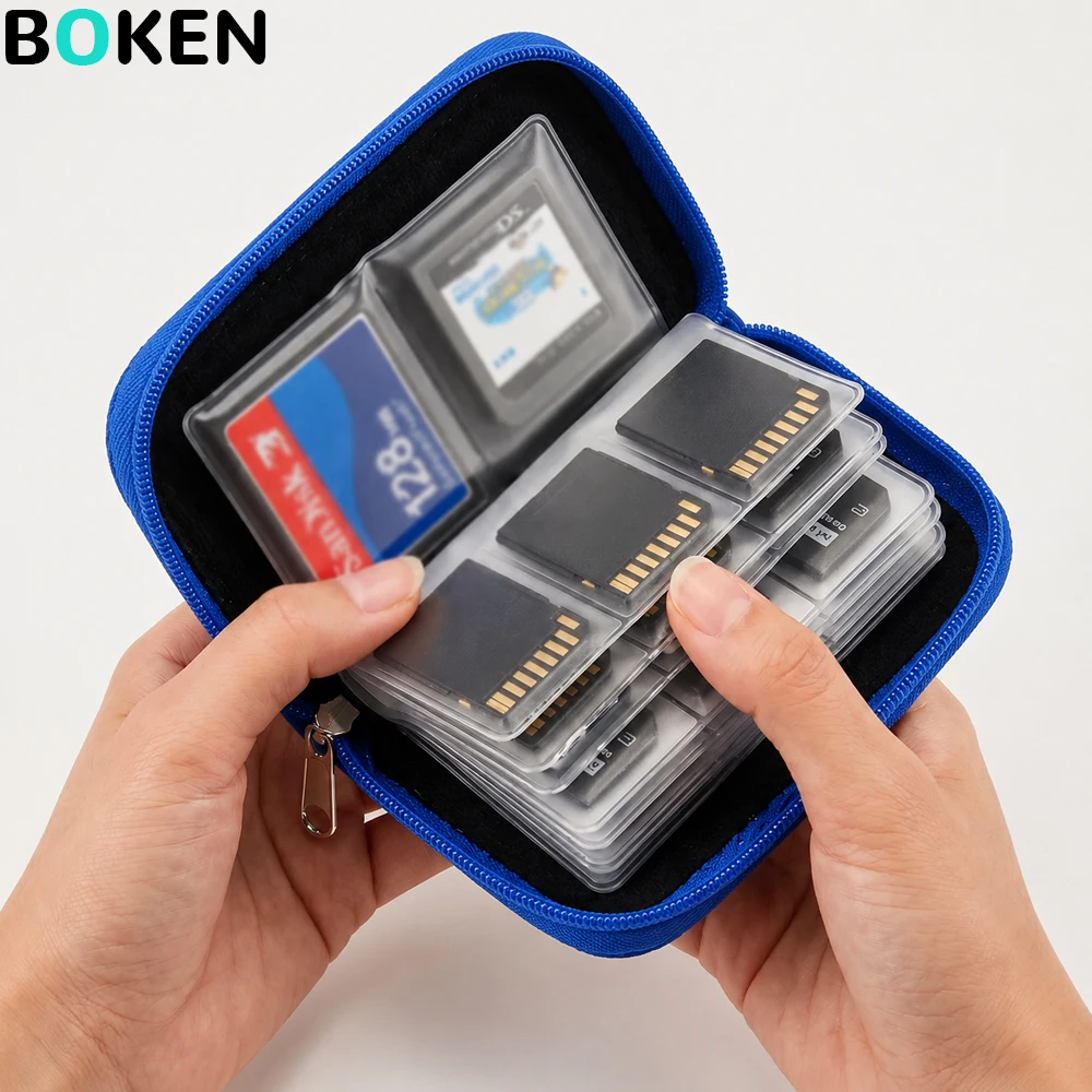 Memory Card Case 22 Slots SD Micro SD Card Holder Storage Pouch Portable Organizer for Photographers Gamers Camera Accessories