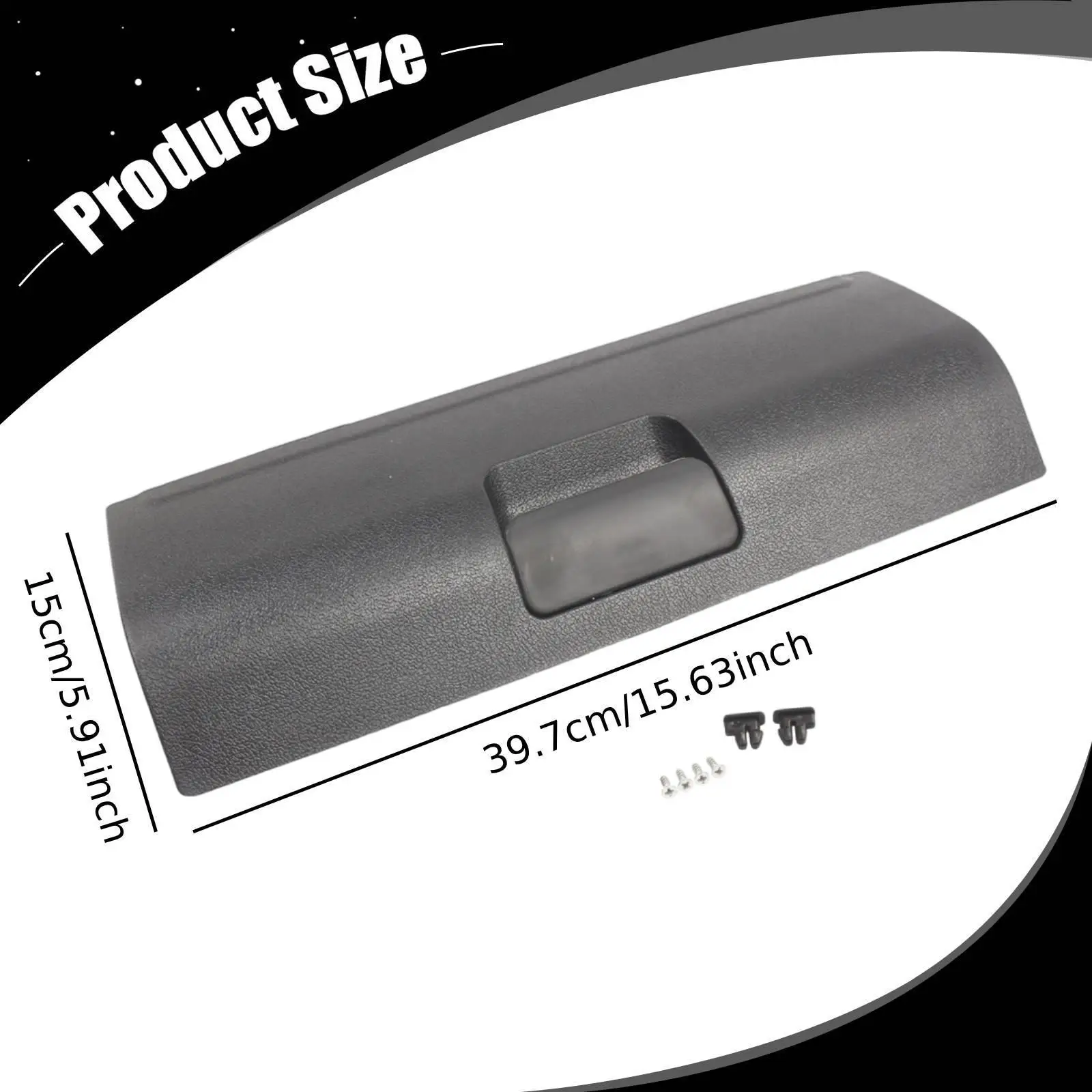 Glove Box Drawer Door Lid Strong Plastic Black Console Storage Cover for 2K1 Left Hand Drive 2003 to 2010