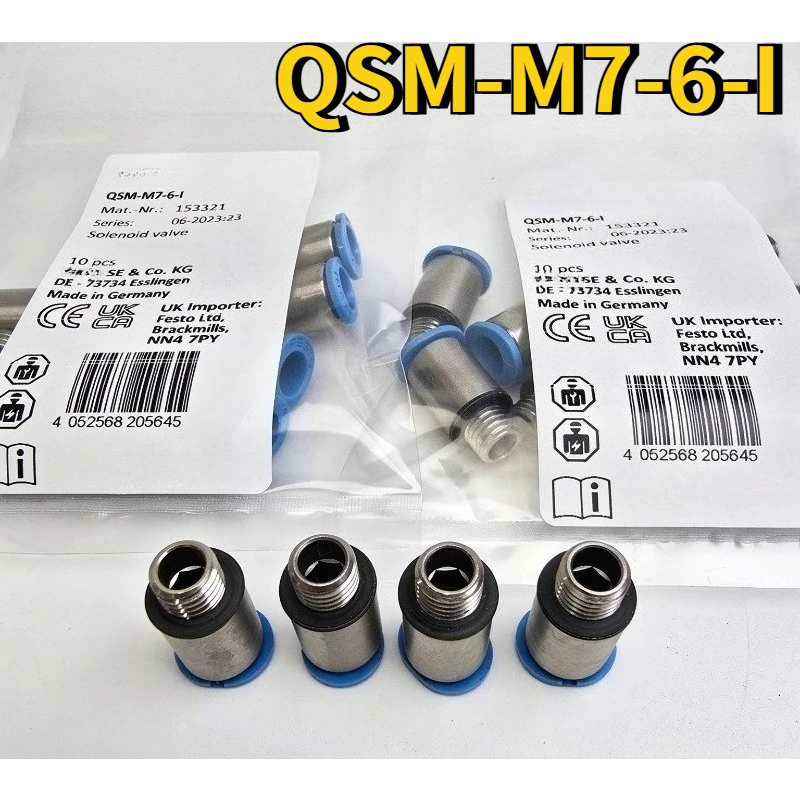 10PCS Original-Type Fst QSM-M7-6-I 153321 Pneumatic Threaded Quick Connect Fittings Fast Shipping