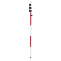 New Sale Aluminum Telescopic Surveying Prism Pole Rod 3.6m 5.2m 2 3 Section with Twist Lock Quick Lock 2024