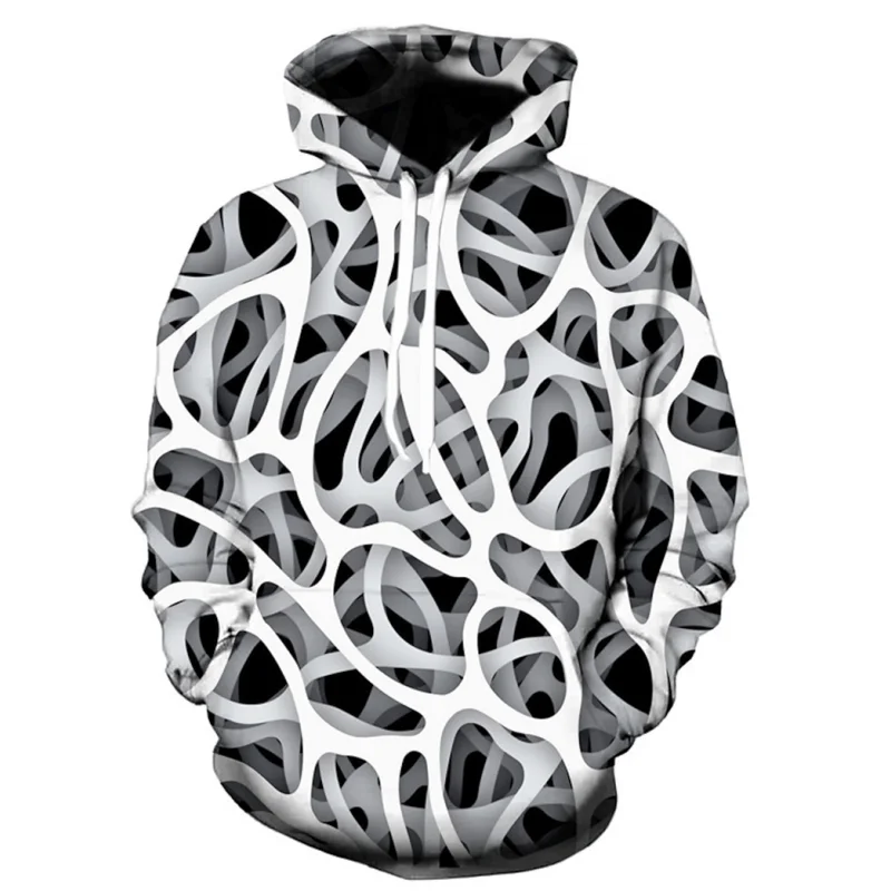 

Fashion Skeleton Pattern Hooded Shirt Autumn Trend Long Sleeve 3D Skull Printed Hoodie Men Streetwear Cool New In Sweatshirts