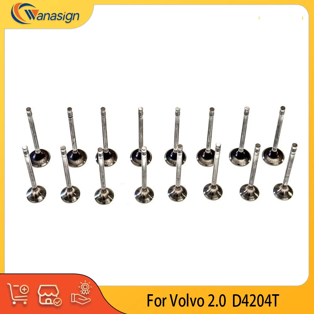 

Engine Parts Intake Exhaust Valve Fit 2.0 L Diesel D4204T For Volvo 2.0L 31375602, 31375168