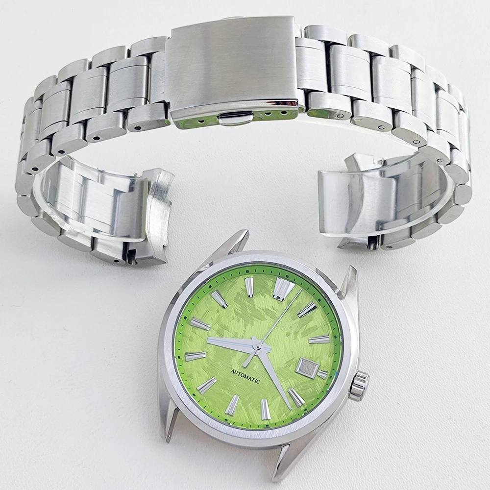 NH35 40mm Watch Case 33.5mm Dial Stainless Steel Case Cherry Blossom Texture Dial Custom Logo Case Dial For NH35/NH36 Movements