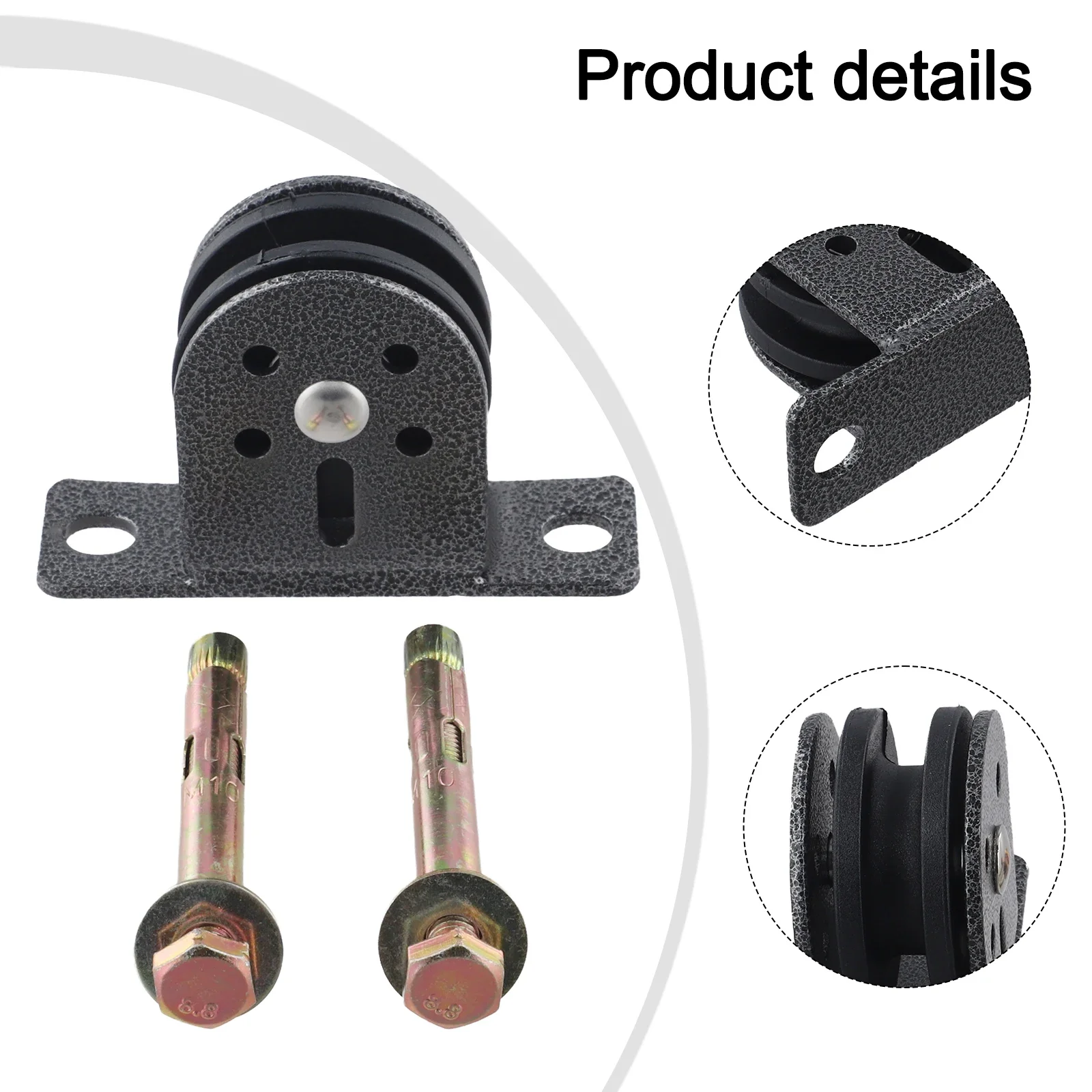 Indoor And Outdoor Uses Bearing Pulley DIY Pulley Easy Installation Bearing Pulley 300-600 Pounds Capacity Double-Bearing System