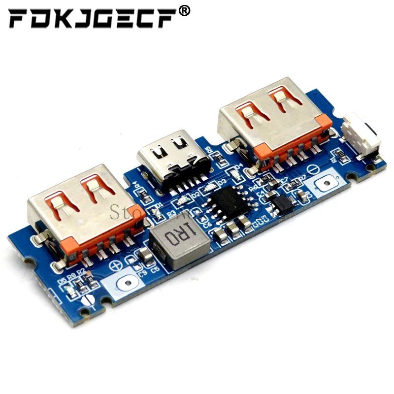 Lithium Battery Charger Board LED Dual USB 5V 2.4A Micro / Type-C USB Mobile Power Bank 18650 Charging Module