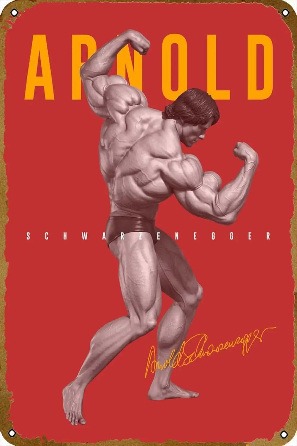 Arnold Schwarzenegger Gym sports Poster Metal Sign Tin Metal Retro Wall Decor for 12 X 8 INCH Metal Sign 1pc sign