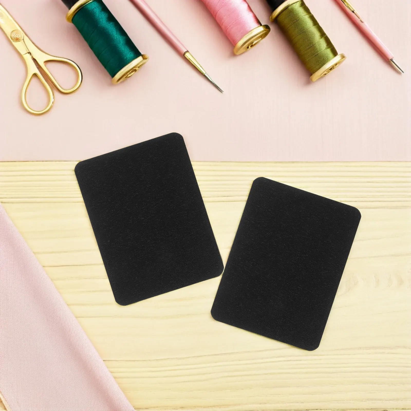 15Pcs Black Fabric Repair Patches Rectangular Knee Repair Patches for DIY Clothing Sofa Couch Chair Furniture Sewing Supplies