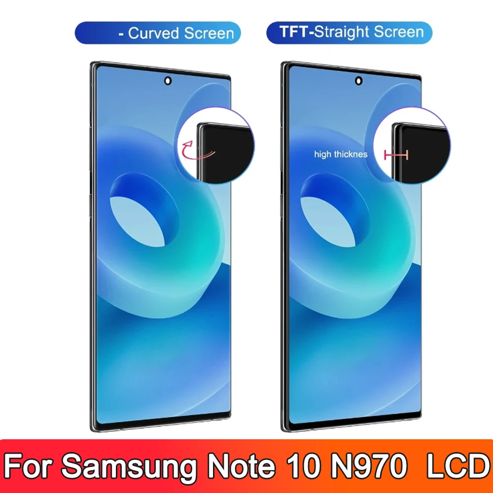 New  Display For Samsung Note 10 With Frame LCD Screen 6.3