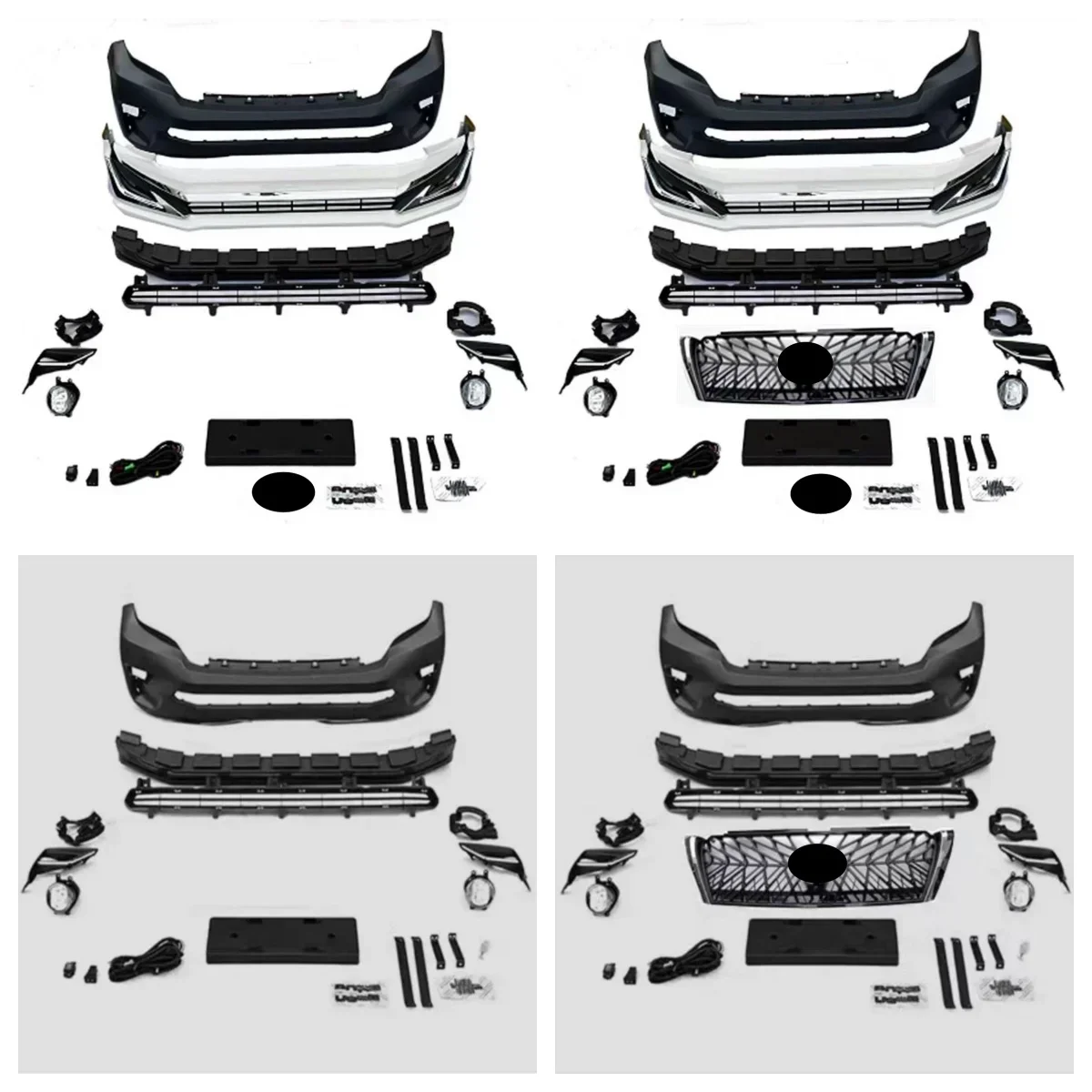 

Front bumper assembly for Toyota Prado 2010-2017 modified New style Front surround Grille Fog lamp Body kit Car Accessories