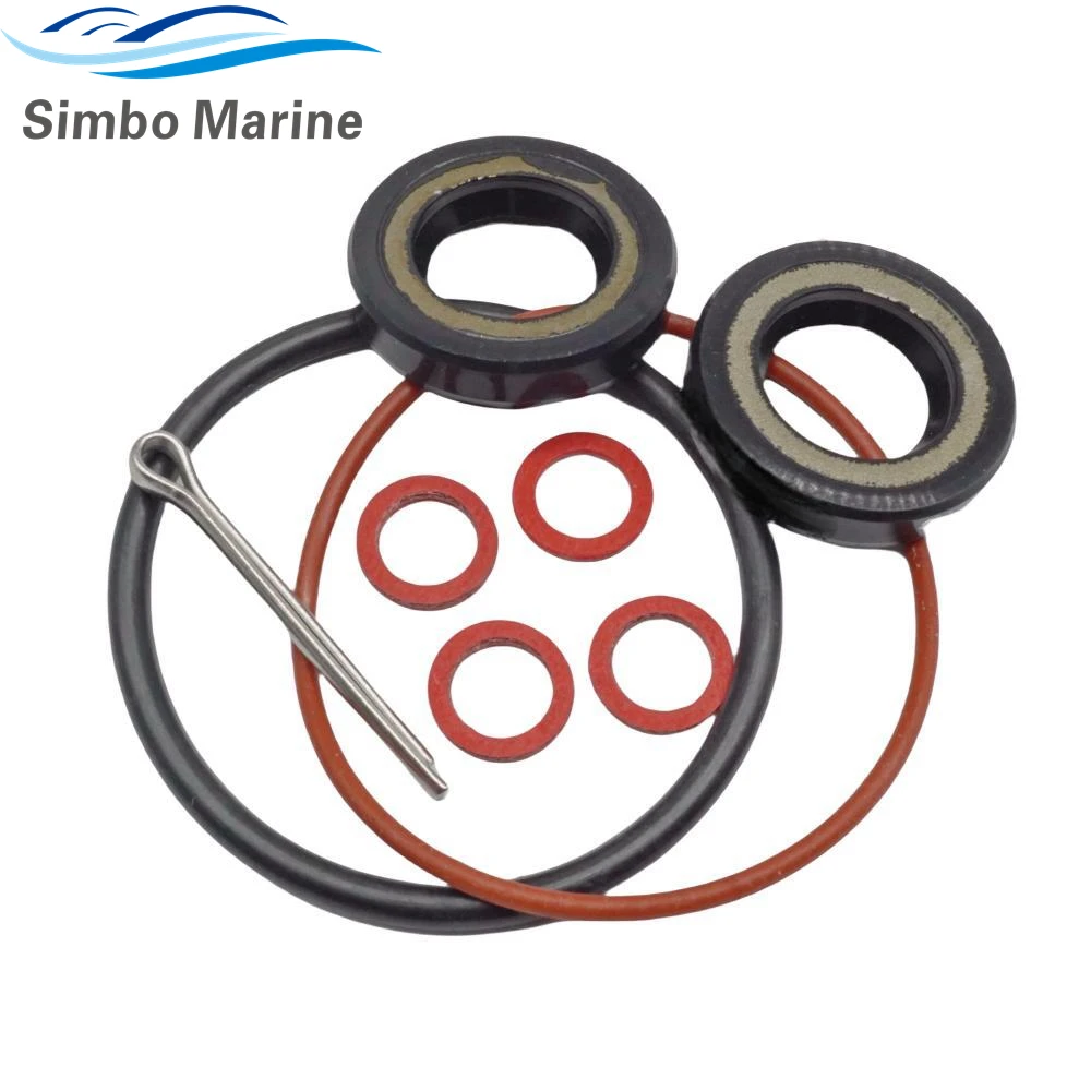 Outboard Lower Unit Gearcase Propeller Shaft Seal Kits 93101-15074 for Yamaha 2 4str 6 8 9.9 HP  w/O-ring 93210-49046 w/Pin