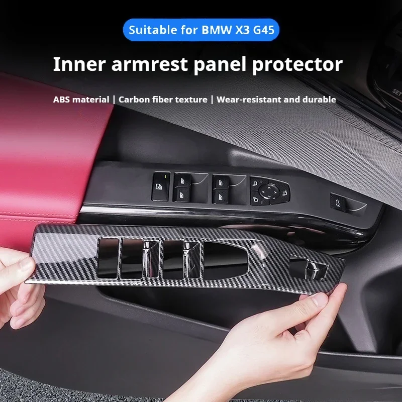 

4PCS ABS carbon fiber texture For BMW X3 G45 2025 Raise the window panels and side panels is decorated with interior accessori